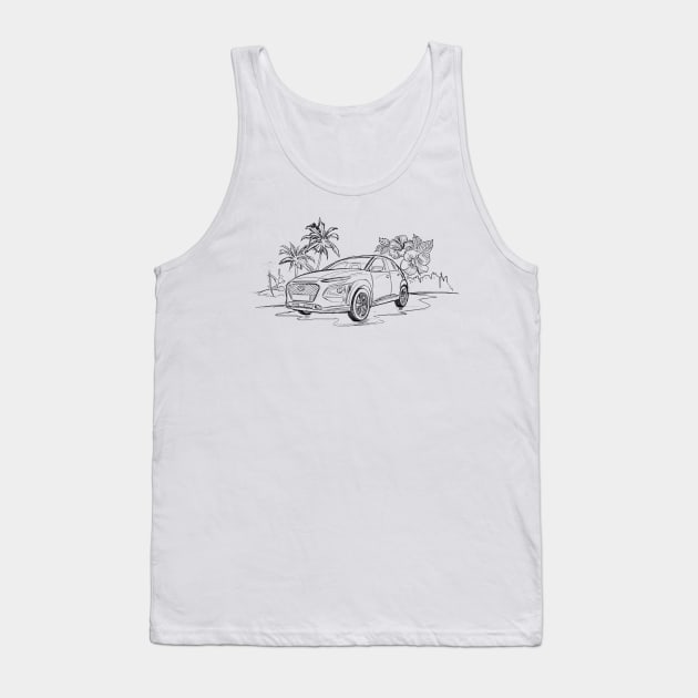 Hyundai Kona sketch Tank Top by Kelimok